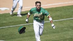 El patrullero de los Athletics inici&oacute; una bronca durante la visita de los Astros a Oakland cuando fue golpeado con un pitcheo de Humberto Castellanos.