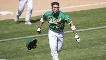 El patrullero de los Athletics inici&oacute; una bronca durante la visita de los Astros a Oakland cuando fue golpeado con un pitcheo de Humberto Castellanos.