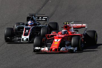 Kimi Raikkonen y Romain Grosjean.