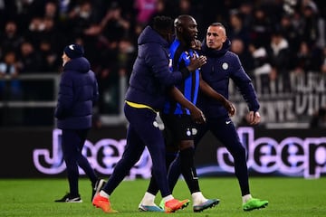 Lukaku, después de ser expulsado contra la Juventus por responder a los gritos racistas.