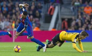 Llorente fue expulsado por una falta a Neymar.