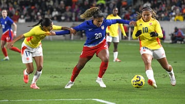 Colombia cae con Estados Unidos en el debut de la SheBelieves Cup