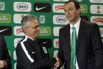 El nuevo técnico de Nacional Reinaldo Rueda fue presentado esta mañana. Sus ayudantes serán Bernando Redín y Carlos Velasco