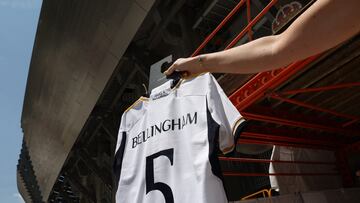 La camiseta de Bellingham, en su presentación.