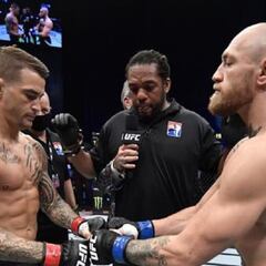 When was Conor McGregor's last UFC fight, and what was the result?