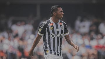 Morelos en un partido del Santos.