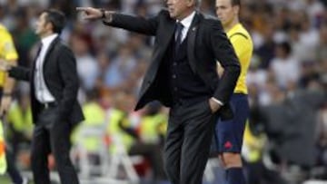 Carlo Ancelotti, durante el partido ante el Athletic.
