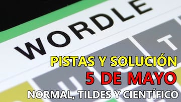 Wordle en español, científico y tildes para el reto de hoy 5 de mayo: pistas y solución
