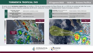 Tormenta Tropical IVO deja fuertes lluvias en estos estados de México: itinerario de su trayectoria