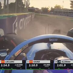 La secuencia del accidente de Alonso en Australia cuando mejor lo tenía