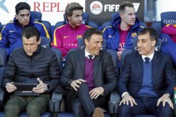 Luis Enrique y el segundo entrenador Juan Carlos Unzué.