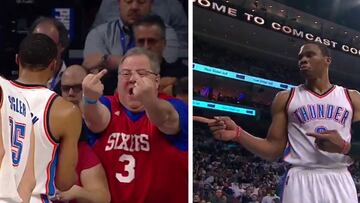 De locos: expulsado fan por insultar a Westbrook en su cara