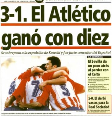 Atlético have played five official matches on the same day as this year’s Champions League final although never against Madrid. They’ve got a neatly balanced scorecard with two wins, two losses and one draw. The last game on this day was a 3-1 home win ag