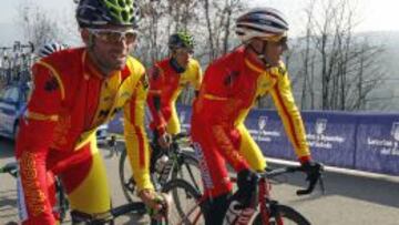 Alejandro Valverde entrena con Purito Rodríguez.