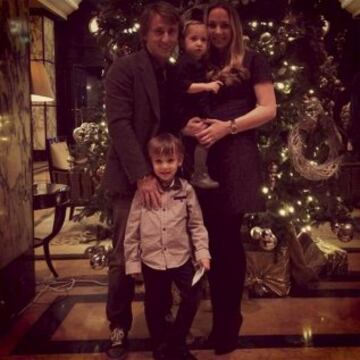 Modric con su familia. 