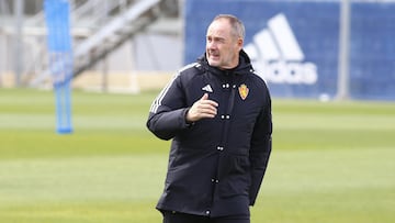 Víctor Fernández, durante un entrenamiento.