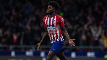 Thomas celebra su gol al Athletic.