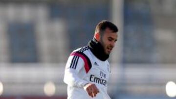 Jesé en un entrenamiento con el Real Madrid