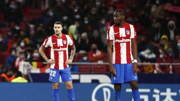 Kondogbia, junto a Hermoso en el Atlético-Mallorca