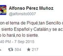 Alfonso Pérez insinúa que Piqué no se siente español