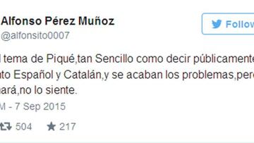 El twit de Alfonso Pérez