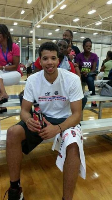 Michael Carter-Williams (Sixers), en un campus de entrenamiento.