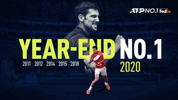 La ATP oficializa que Djokovic acabará el año como número uno
