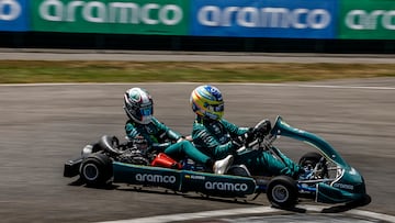 Fernando Alonso, en un kart.