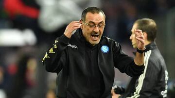 El t&eacute;cnico del N&aacute;poles Maurizio Sarri.