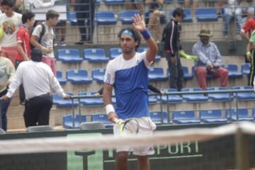 Santiago, 06 de marzo 2016. 
Gozalo Lama en el ultimo partido de la serie de la Zona Americana de Copa Davis.                  