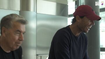 Nadal ya está en Madrid; Santana le dio la bienvenida