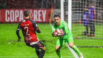 Adri López en el partido contra el Arosa