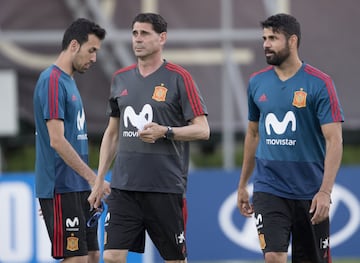 El primer entrenamiento de Hierro con España en imágenes