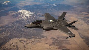 An F-35 Lightning II assigned to the 62nd Fighter Squadron at Luke Air Force Base, Ariz., flies over the Nevada Test and Training Range during Red Flag 21-2, March 18, 2021. Red Flag began in 1975 as an aerial combat exercise but has evolved to include war-fighting across air, space and cyberspace domains. (U.S. Air Force photo by Airman First Class Zachary Rufus)