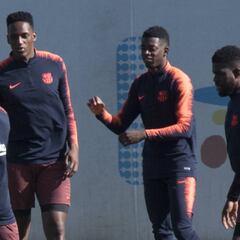 Dembélé, en el once de la Supercopa de Catalunya
