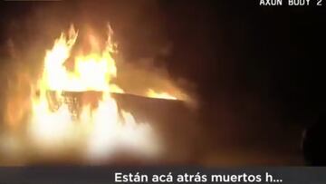 Difunden impactante video de cuando encuentran la camioneta incendiada con tres Carabineros adentro en Cañete