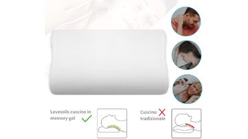 Almohada cervical que evita dolores de cuello está disponible en Amazon.