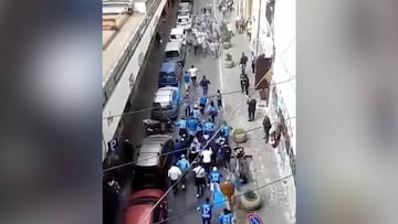 Fans del Nápoles y la Juve se cruzan por la calle y sucede lo increíble
