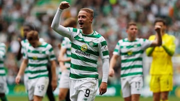 Soccer Football - Scottish Premiership - Celtic v Rangers - Celtic Park, Glasgow, Britain - September 2, 2018 Celtic's Leigh Griffiths celebrates after the match REUTERS/Russell Cheyne