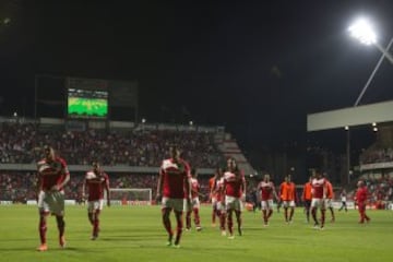 Diablos se iban al descanso sabiendo que eran mejores en el campo pero el marcador dictaba lo contrario.