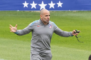 Luis Piñedo, en una sesión del Atlético. El milagro Piñedo.