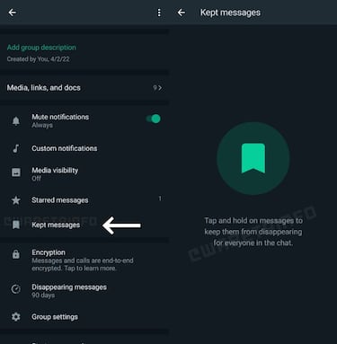 Los mensajes fijados en WhatsApp van cobrando forma. ¿Cómo funcionarán?