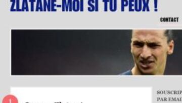 Una captura del estado actual de la p&aacute;gina web oficial de Ibrahimovic.