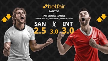 Santos FC vs. SC Internacional: horario, dónde ver, pronósticos y clasificación