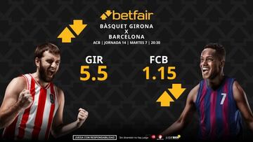Bàsquet Girona vs. FC Barcelona: horario, dónde ver, pronósticos, estadísticas y clasificación