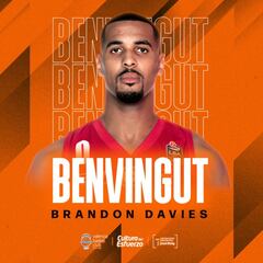 Brandon Davies refuerza el juego interior de Valencia Basket