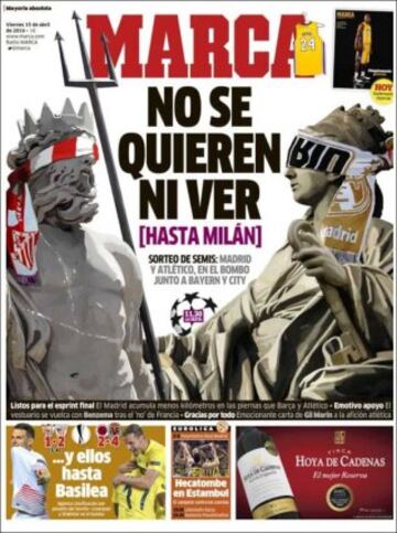 Portadas de la prensa mundial