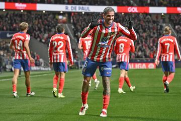 1-0. Rodrigo De Paul celebra el primer gol.