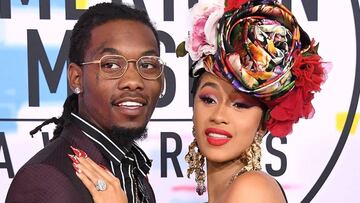 Cardi B y Offset en los American Music Awards 2018 en el Teatro Microsoft en Los Angeles, California. Octubre 09, 2018.