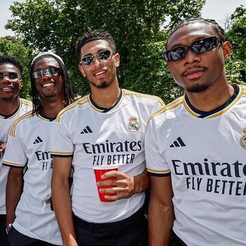 Jude Bellingham, David Alaba, Camavinga y  Aurelien Tchouameni.